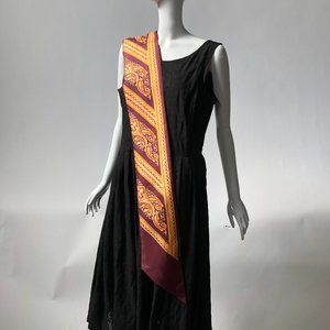 Vintage Burgundy Paisley Vintage Scarf by Rossini